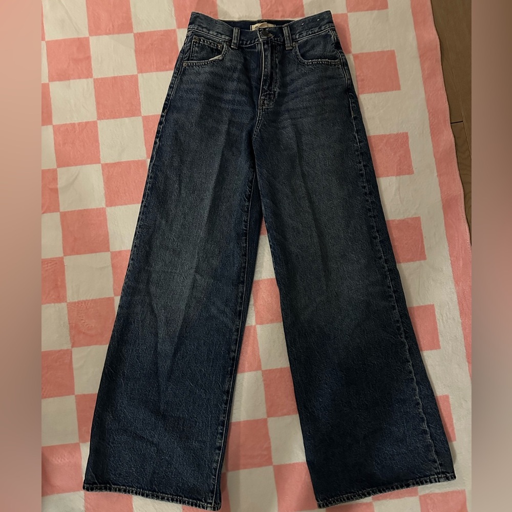 Madewell superwide leg jeans in concho wash 25